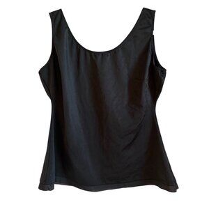 Spanx Simplicity Tank Top Slimming Women Plus Size 2X Black Scoop Neck Shapewear